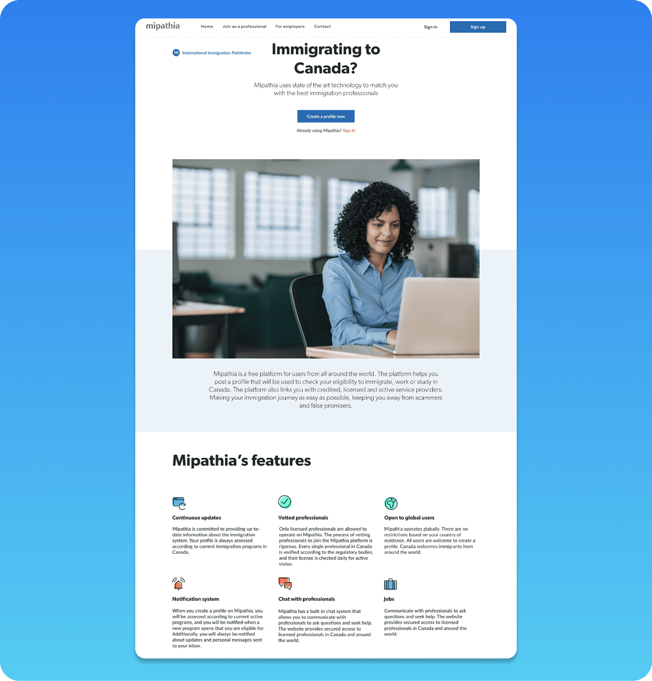 Mipathia marketing website, part 1